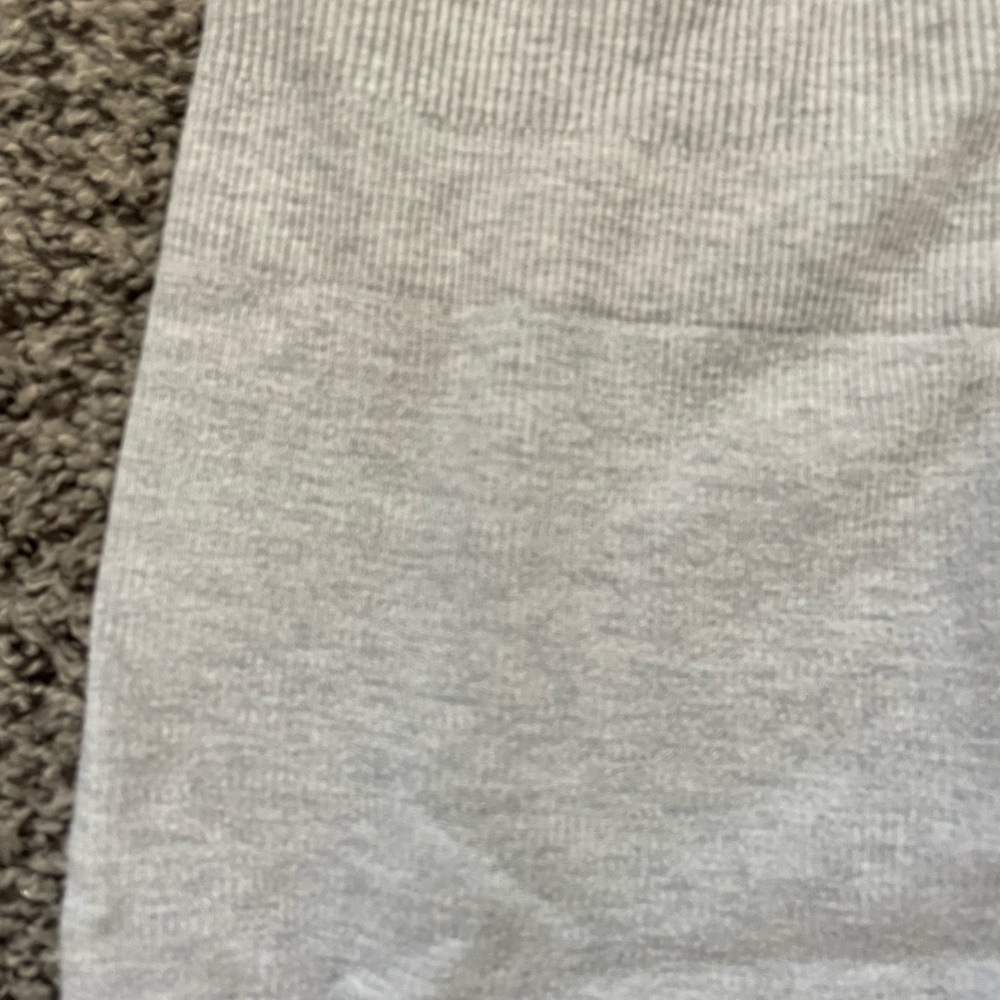 Fabletics grey ribbed biker shorts